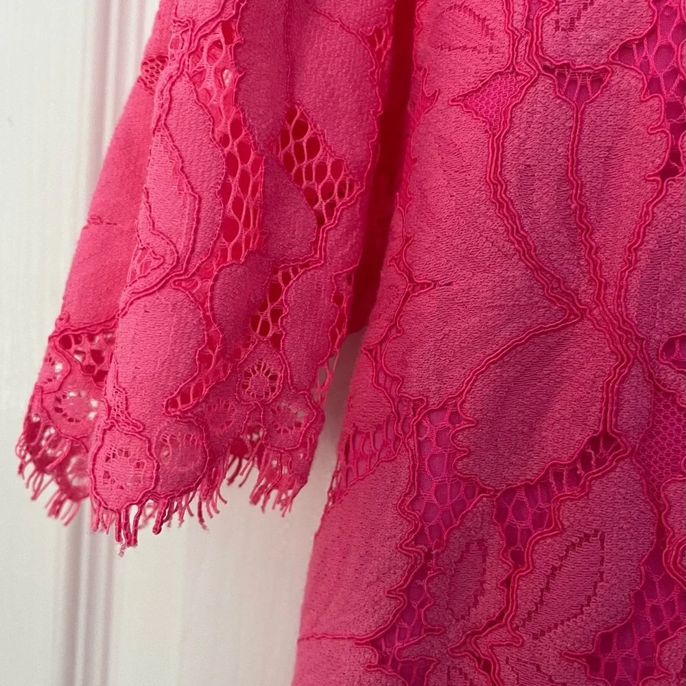Nordstrom’s CeCe lace fuchsia dress Size 10
